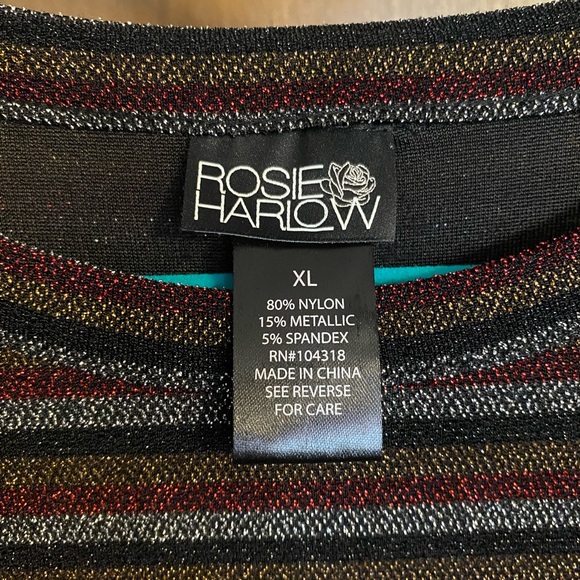 Rosie Harlow Striped Shimmery Shirt-Dress - Picture 4 of 4